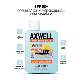 Axwell Spf 50 Kids Sun Cream 100 ML Çocuk Güneş Kremi
