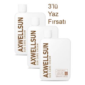 Axwell Sun Care Leke Karşıtı Nemlendirici Makyaj Baz Altı SPF50 3x125 ml Yüksek Koruma Güneş Kremi