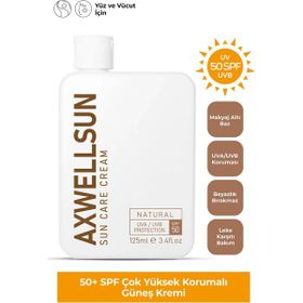Axwell Sun Care Leke Karşıtı Nemlendirici Makyaj Baz Altı SPF50 3x125 ml Yüksek Koruma Güneş Kremi
