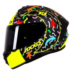 Axxis Draken Crazy Matt Fluor Yellow Full Face Motosiklet Kaskı