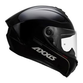 Axxis Draken Solid Gloss Full Face Siyah Motosiklet Kaski