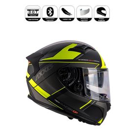 Axxis FF103SV Amarillo Fluor Mate Fiber Solid B3 Motor Kaskı