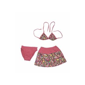 AY-MAY'S C101E Likralı Etekli Kız Çocuk Bikini Takımı