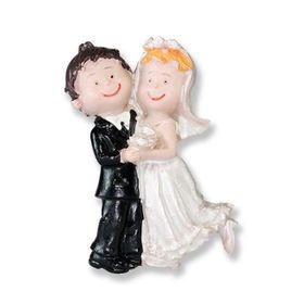 Ayağı Havada Gelin ve Damat 12 Adet Biblo