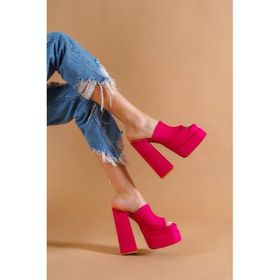 Ayakkabı Ateşi Victoria Fuşya Süet Platform Kadın Ayakkabı