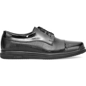 Ayakkabı Fuarı HSY03 Elit Hakiki Deri Siyah Erkek Klasik Ayakkabı