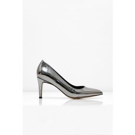 AYAKKABIBU 170 İnce Topuklu Stiletto Platin Ayna Kadın Ayakkabı