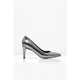 AYAKKABIBU 170 İnce Topuklu Stiletto Platin Ayna Kadın Ayakkabı
