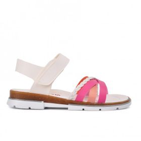 Ayakmod 001 Beyaz Pembe Çocuk Sandalet