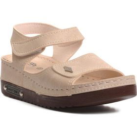 Ayakmod 07-109 RR Bej Kalın Taban Kadın Anatomik Sandalet