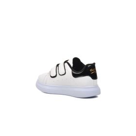 Ayakmod 072-F Beyaz Siyah Rugan Erkek Çocuk Sneaker Ayakkabı