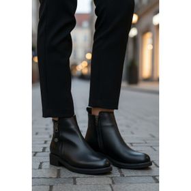 Ayakmod 224581 Z Siyah Cilt İçi Polarlı Kadın Bot