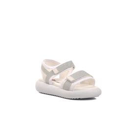 Ayakmod 24-402-F Beyaz Gümüş Kız Çocuk Sandalet