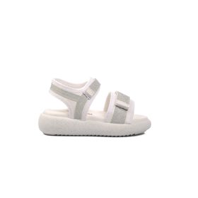 Ayakmod 24-402-P Beyaz Gümüş Kız Çocuk Sandalet