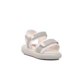 Ayakmod 24-402-P Beyaz Gümüş Kız Çocuk Sandalet