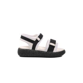 Ayakmod 24-402-P Siyah-Beyaz Kız Çocuk Sandalet