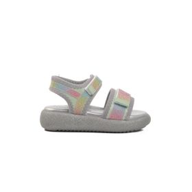 Ayakmod 24-402-P Yeşil-Gökkuşağı Kız Çocuk Sandalet