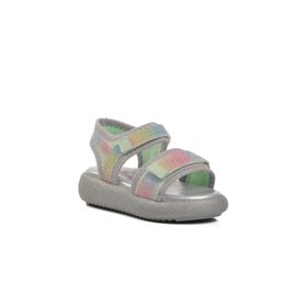 Ayakmod 24-402-P Yeşil-Gökkuşağı Kız Çocuk Sandalet