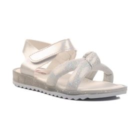 Ayakmod 24-409-F Beyaz Simli Kız Çocuk Sandalet
