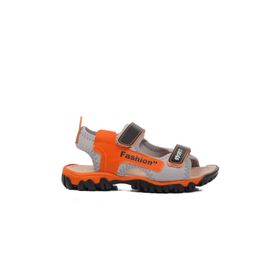 Ayakmod 24-410-P Siyah Turuncu Erkek Çocuk Sandalet