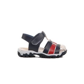 Ayakmod 24-417-B Lacivert Beyaz Kırmızı Erkek Çocuk Sandalet