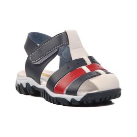 Ayakmod 24-417-B Lacivert Beyaz Kırmızı Erkek Çocuk Sandalet