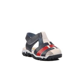 Ayakmod 24-417-B Lacivert Beyaz Kırmızı Erkek Çocuk Sandalet