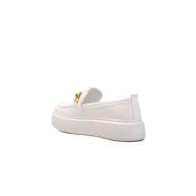 Ayakmod 261075 Beyaz Kadın Loafer Ayakkabı