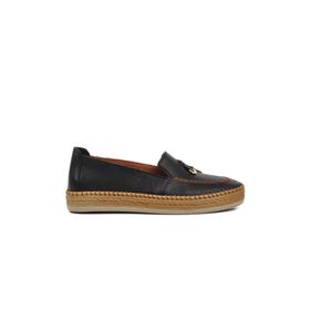Ayakmod 394162 Siyah Hakiki Deri Kadın Loafer Ayakkabı