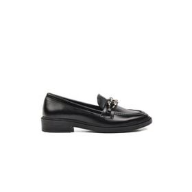 Ayakmod 418066 Siyah Taşlı Kadın Loafer Ayakkabı