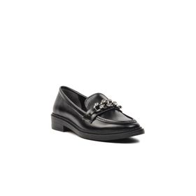Ayakmod 418066 Siyah Taşlı Kadın Loafer Ayakkabı
