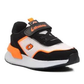 Ayakmod 730-P Siyah Beyaz Fosfor Turuncu Erkek Çocuk Spor Ayakkabı