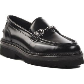Ayakmod 7710 Siyah Açma Deri Erkek Loafer Ayakkabı