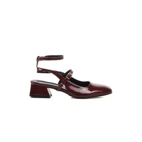 Ayakmod 874404 Bordo Rugan Kadın Topuklu Ayakkabı