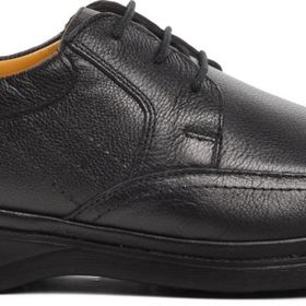 Ayakmod 962 Siyah Jel Taban Bağcıklı Deri Erkek Günlük Ayakkabı