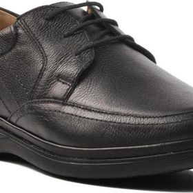 Ayakmod 962 Siyah Jel Taban Bağcıklı Deri Erkek Günlük Ayakkabı