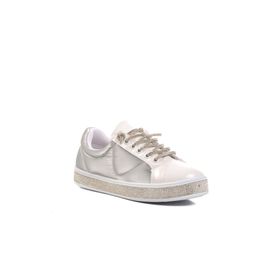 Ayakmod A201 Bağcıklı Taşlı Beyaz Kadın Sneaker Ayakkabı