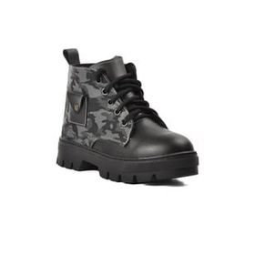 Ayakmod Arz 2301003-F Siyah Gri Kamuflaj Unisex Çocuk Bot