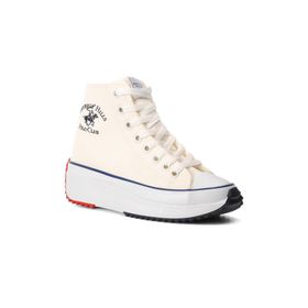 Ayakmod PO-30021 Beverly Hills Polo Club Beyaz Kadın Hi Sneaker Ayakkabı