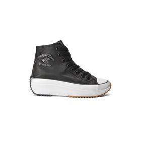 Ayakmod PO-30021 Beverly Hills Polo Club Siyah Beyaz İçi Polarlı Kadın Hi Sneaker Ayakkabı