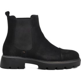 Ayakmod Premium 1158 Siyah Süet Deri Erkek Bot