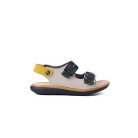 Ayakmod ŞNG 1530-F Lacivert Nubuk-Sarı-Krem Erkek Çocuk Sandalet