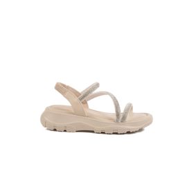 Ayakmod T-005 Z Krem Taşlı Kadın Sandalet