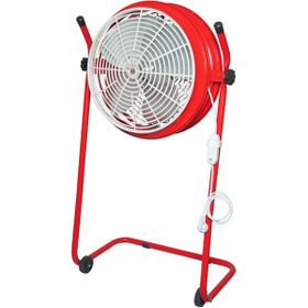 Ayas Devekuşu Retro Kırmızı Tekerlekli Sanayi Tipi Vantilatör