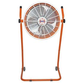 Ayas Devekuşu Retro Turuncu Tekerlekli Sanayi Tipi Vantilatör