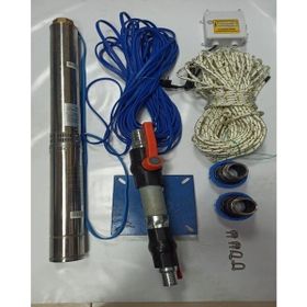 Aycı Mühendislik 4SDM16/9 3 Hp Alarko 25 mt Yassı Kablolu Panolu 50 mt Halatlı Çift Vanalı Akıtma Başlıklı Monofaze Takım Dalgıç Pompa