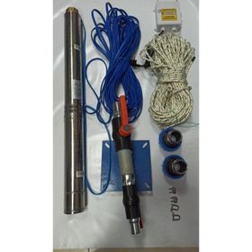 Aycı Mühendislik 4SDM4/10 1 Hp Alarko 15 mt Yassı Kablolu Panolu 30 mt Halatlı Çift Vanalı Akıtma Başlıklı Monofaze Takım Dalgıç Pompa