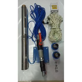 Aycı Mühendislik 4SDM6/11 1.5 Hp Alarko 30 mt Yassı Kablolu Panolu 60 mt Halatlı Çift Vanalı Akıtma Başlıklı Monofaze Takım Dalgıç Pompa