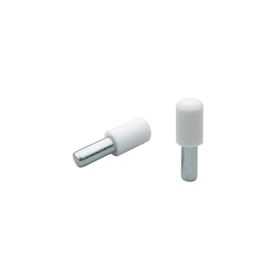 Ayder 1807 Beyaz 4 mm 10 mm 25 Adet Plastik Başlı Metal Raf Pimi