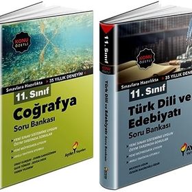 Aydın 11. Sınıf Edebiyat + Coğrafya Soru Bankası Seti 2 Kitap 2023